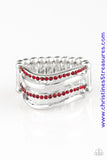 Pageant Wave - Red Ring ~ Paparazzi Rings