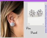 Par Pearl - Silver Clip-On Earrings ~ Paparazzi