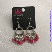 Paradise Palace - Red Earrings ~ Paparazzi