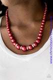 Party Pearls - Red Necklace ~ Paparazzi