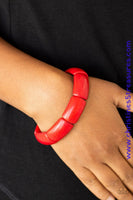 Peace Out - Red Bracelet ~ Paparazzi