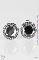 Positively Princess - Silver Clip-On Earring ~ Paparazzi