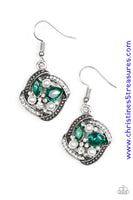 Prestigious Shimmer - Green Earrings ~ Paparazzi