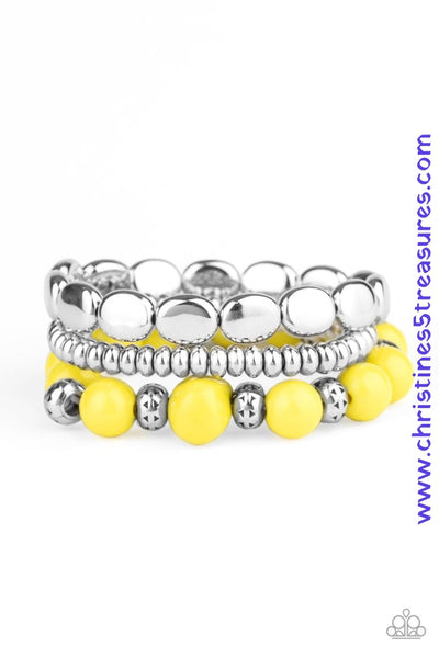 Prismatic Pop - Yellow Bracelets ~ Paparazzi