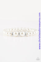 Radiantly Royal - White Bracelet ~ Paparazzi Bracelets