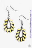 Rainforest Romance - Yellow Earrings ~ Paparazzi