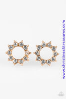 Richly Resplendent - Gold Post Earrings ~ Paparazzi