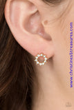 Richly Resplendent - Gold Post Earrings ~ Paparazzi