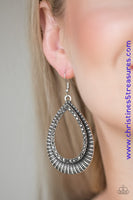 Right As Reign - Silver Earrings ~ Paparazzi