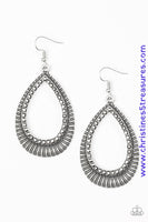 Right As Reign - Silver Earrings ~ Paparazzi