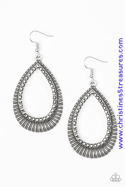 Right As Reign - Silver Earrings ~ Paparazzi