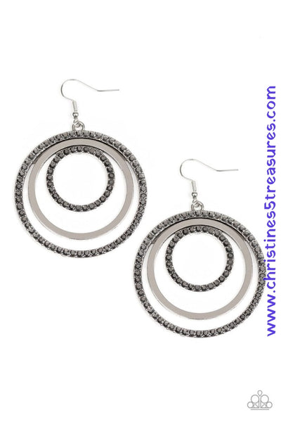 Rippling Refinement - Silver Earrings ~ Paparazzi