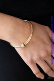 Roll Out The Rhinestones - Gold Bracelet ~ Paparazzi Bracelets
