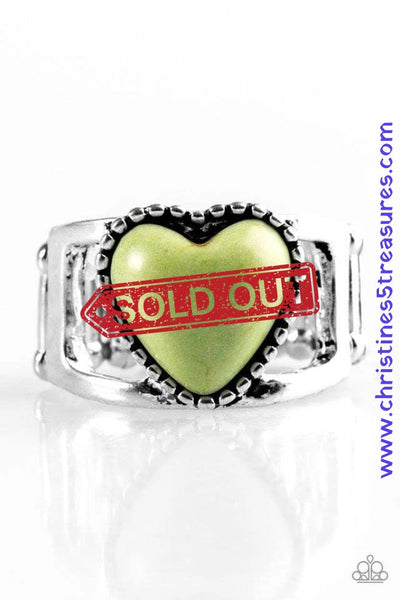Rule With Your Heart - Green Ring ~ Paparazzi