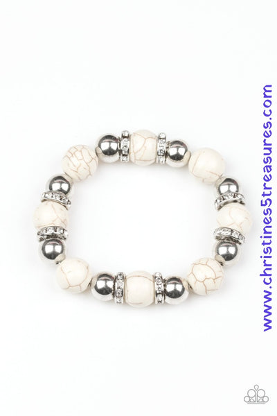 Ruling Class Radiance - White Bracelet ~ Paparazzi Bracelets