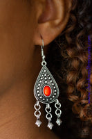 Sahara Song - Red Earrings ~ Paparazzi
