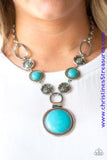 Sedona Drama - Blue Necklace ~ Paparazzi