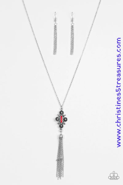 Sedona Skies - Red Necklace ~ Paparazzi