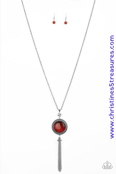 Serene Serendipity - Red Necklace ~ Paparazzi
