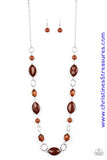 Shimmer Simmer - Brown Necklace ~ Paparazzi