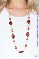 Shimmer Simmer - Brown Necklace ~ Paparazzi
