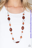 Shimmer Simmer - Brown Necklace ~ Paparazzi