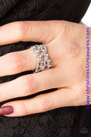 Shimmering Success - White Ring ~ Paparazzi