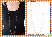 Shine Time - Silver Necklace ~ Paparazzi