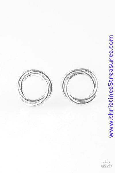 Simple Radiance - Silver Post Earrings ~ Paparazzi