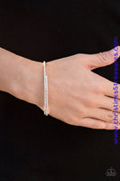 Sleek Sparkle - White Bracelet ~ Paparazzi Life Of The Party
