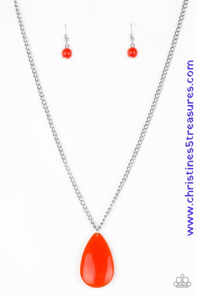 So Pop-You-Lar - Orange Necklace ~ Paparazzi