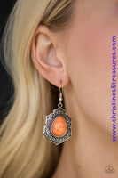 So Santa Fe - Orange Earrings ~ Paparazzi