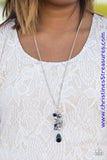 Faceted black, gunmetal, and iridescent crystal beads trickle from the bottom of a lengthened silver chain, creating a clustered pendant. Infused with classic silver beads, a faceted black teardrop swings from the bottom of the glittery pendant for a whimsical finish. Features an adjustable clasp closure. Sold as one individual necklace. Includes one pair of matching earrings.  P2WH-BKXX-162XX