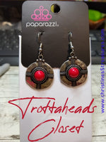 Southern Oasis - Red Earrings ~ Paparazzi