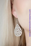 Sparkle Brighter - White Earrings ~ Paparazzi