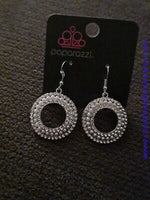 Sparkle Splurge - Silver Earrings ~ Paparazzi