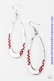 Sparkling Since Birth - Red Earrings