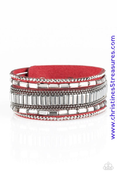 Spectacular Shimmer - Red Snap Wrap Bracelet ~ Paparazzi