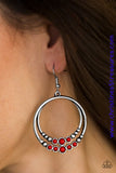 Spiraling Serenity - Red Earrings ~ Paparazzi