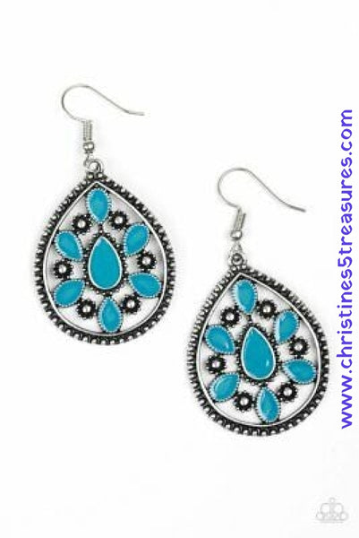 Spring Arrival - Blue Earrings ~ Paparazzi