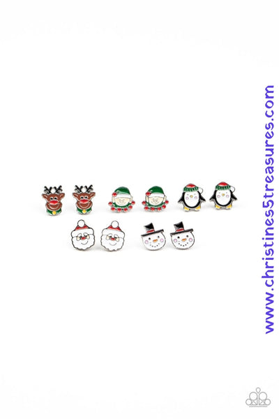 Starlet Shimmer Christmas Pk Of 5 - Post Earrings ~ Paparazzi