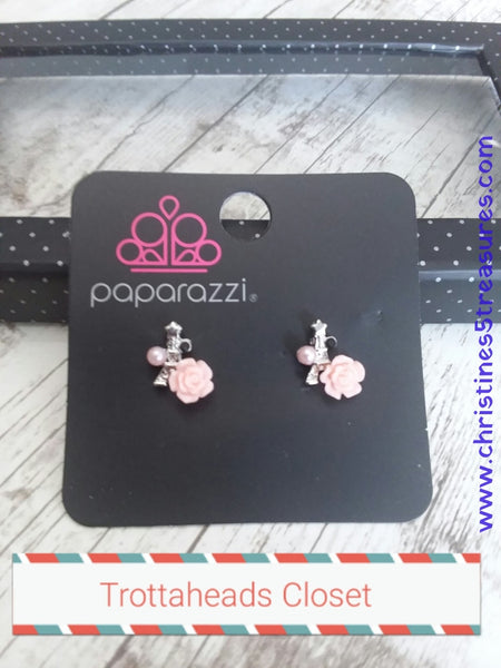 Starlet Shimmer Eifel Tower - Pink Post Earrings ~ Paparazzi