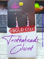 Starlet Shimmer Eiffel Tower - Pink Fishhook Earrings~ Paparazzi Earrings
