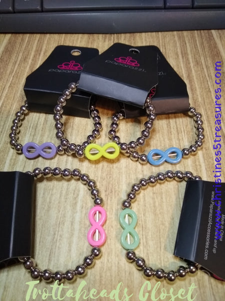 Starlet Shimmer Infinity Bracelets 5Pk ~ Paparazzi