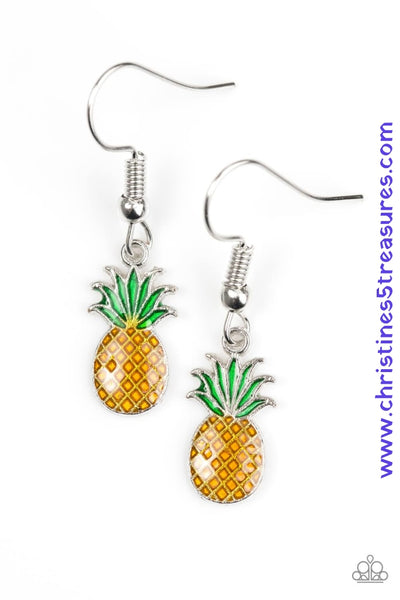 Starlet Shimmer Pineapple Earrings ~ Paparazzi