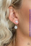 Starlet Squad - White Double Post Earrings ~ Paparazzi