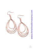 Start Each Day With Sparkle - Copper Earrings ~ Paparazzi