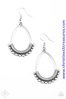 Steal The Thunder - Silver Earrings ~ Paparazzi