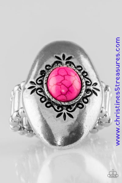 Stone Gardens - Pink Ring ~ Paparazzi