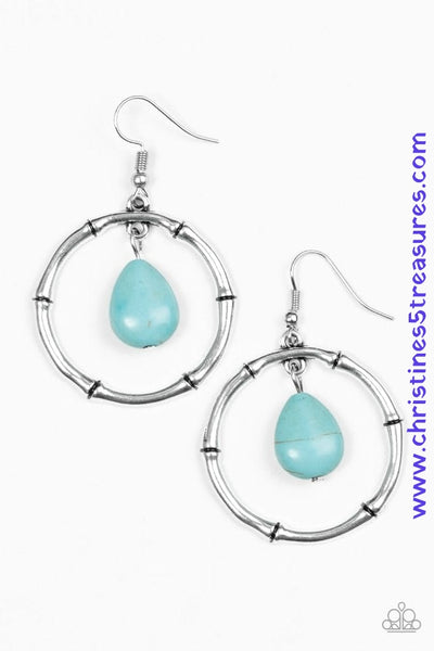 Stone Style - Blue Earrings ~ Paparazzi